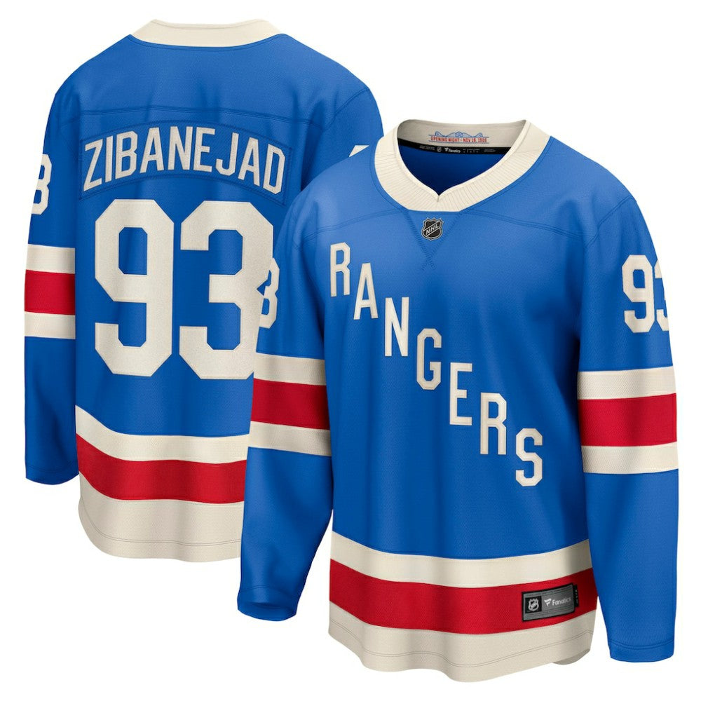 Mika Zibanejad New York Rangers Fanatics Centennial Breakaway Jersey - Blue | Fanatics sale