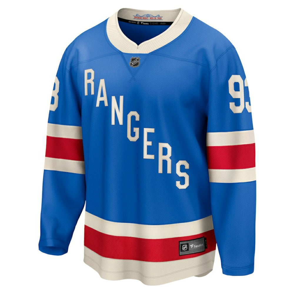 Mika Zibanejad New York Rangers Fanatics Centennial Breakaway Jersey - Blue | Fanatics sale
