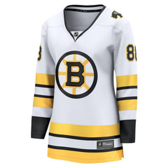 David Pastrnak Boston Bruins Fanatics Women's Away Breakaway Player Jersey - White | Fanatics Lifestyle