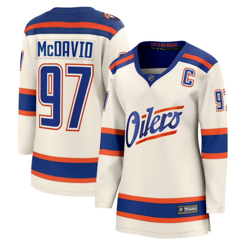 Connor McDavid Edmonton Oilers Fanatics Women's Alternate Breakaway Jersey - Light Beige | Fanatics Lifestyle
