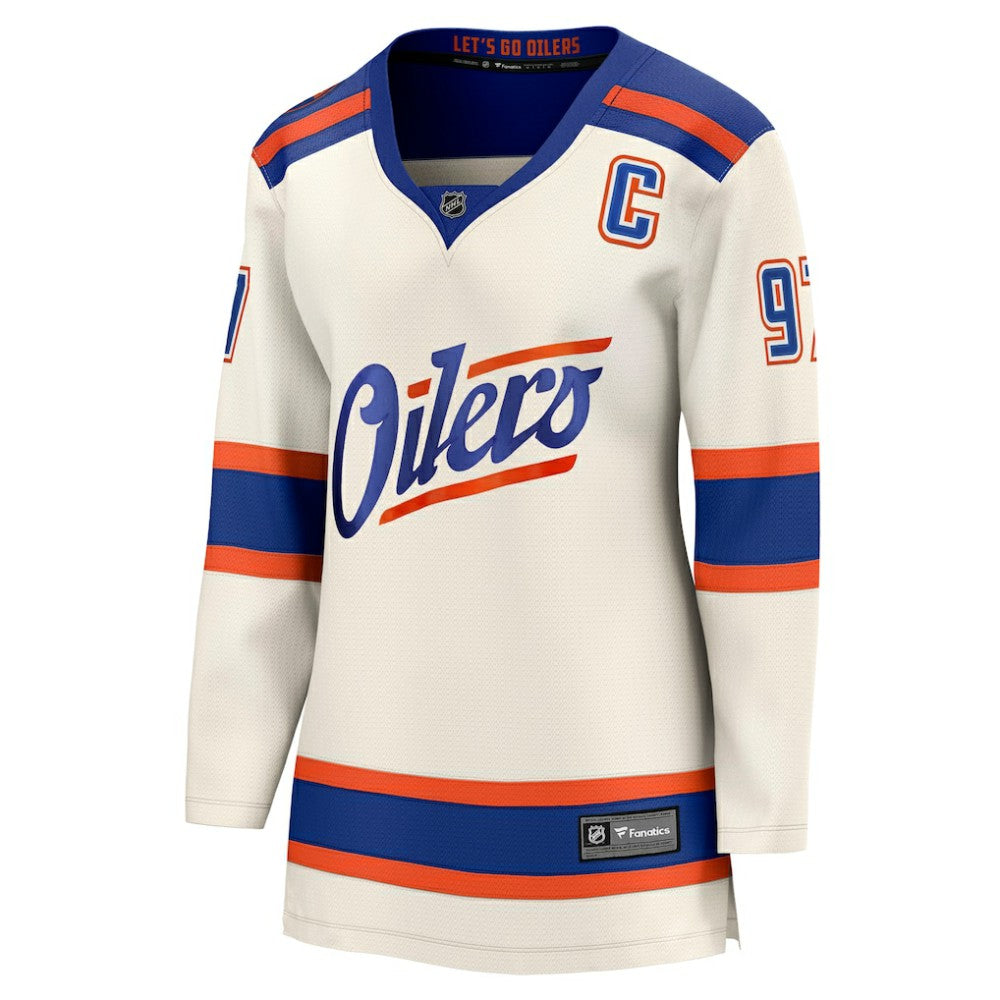 Connor McDavid Edmonton Oilers Fanatics Women's Alternate Breakaway Jersey - Light Beige | Fanatics Lifestyle