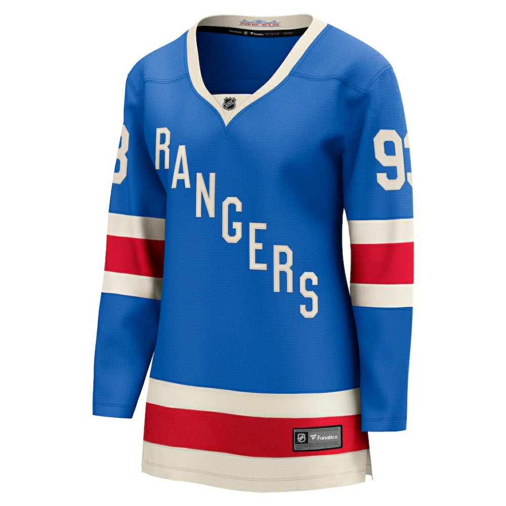 Mika Zibanejad New York Rangers Fanatics Women's Centennial Breakaway Jersey - Blue | Fanatics online