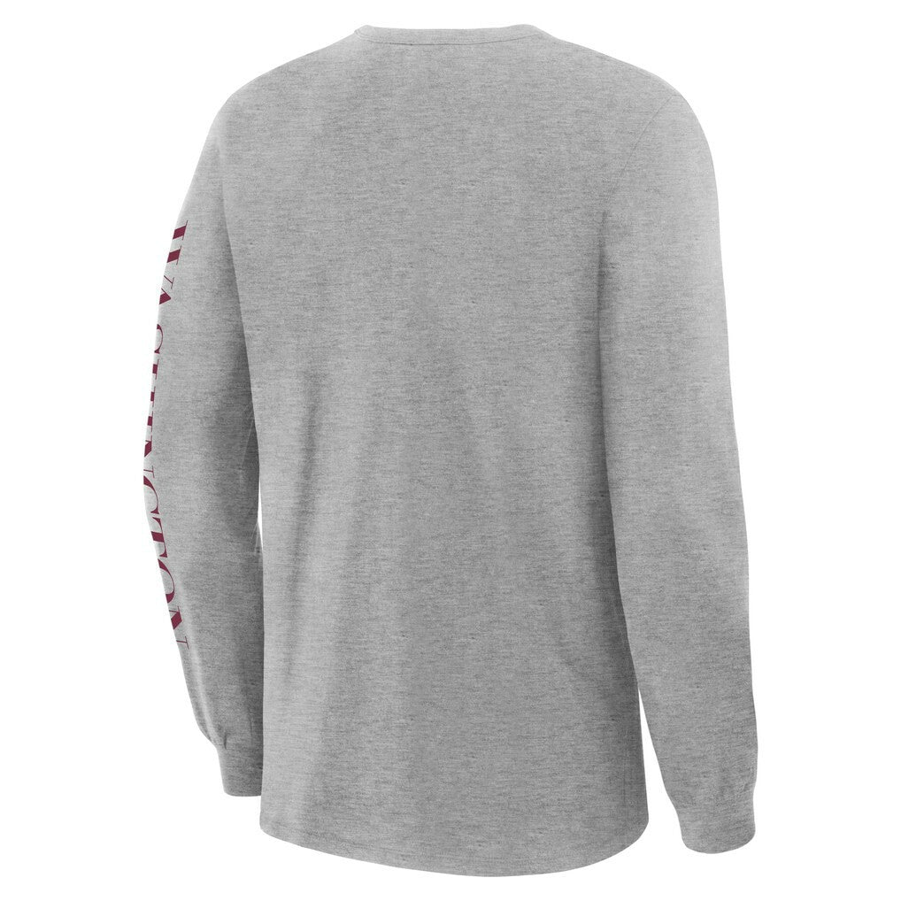 Washington Commanders Hometown Sweep Legacy Long Sleeve T-Shirt - Heather Gray - Fanatics