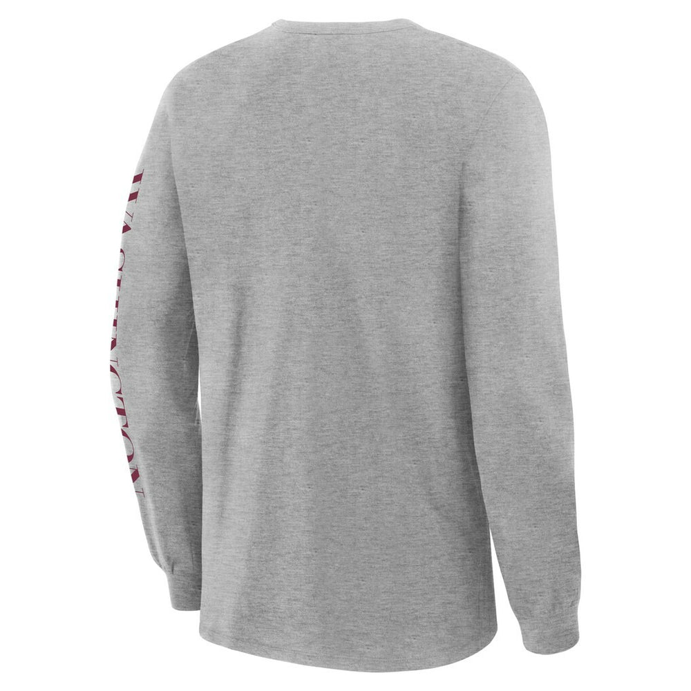 Washington Commanders Hometown Sweep Legacy Long Sleeve T-Shirt - Heather Gray - Fanatics