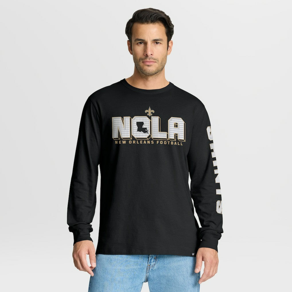 New Orleans Saints Hometown Sweep Legacy Long Sleeve T-Shirt - Black - Fanatics