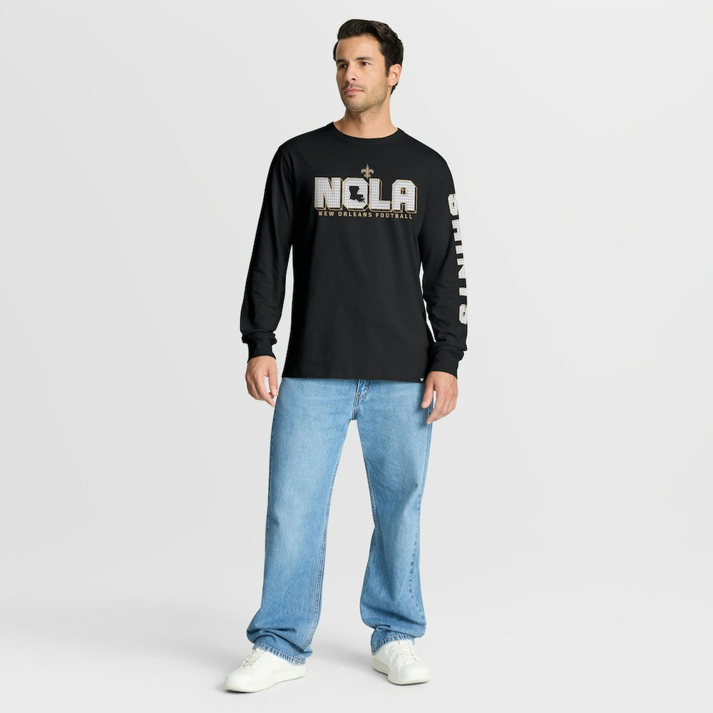 New Orleans Saints Hometown Sweep Legacy Long Sleeve T-Shirt - Black - Fanatics