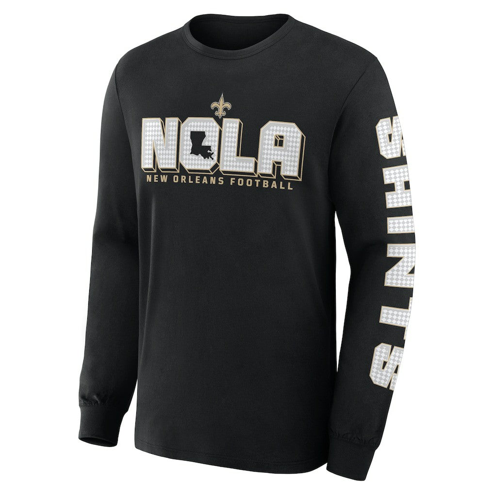 New Orleans Saints Hometown Sweep Legacy Long Sleeve T-Shirt - Black - Fanatics