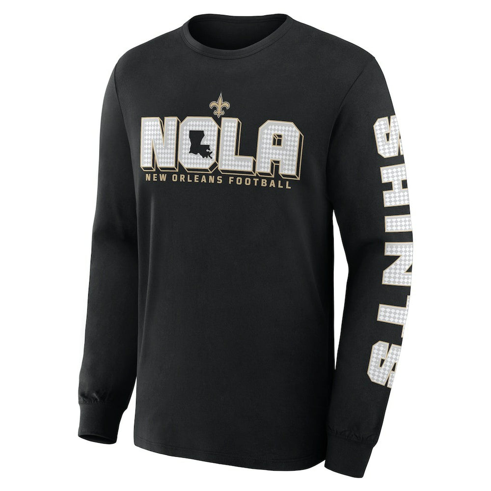 New Orleans Saints Hometown Sweep Legacy Long Sleeve T-Shirt - Black - Fanatics