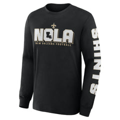New Orleans Saints Hometown Sweep Legacy Long Sleeve T-Shirt - Black - Fanatics