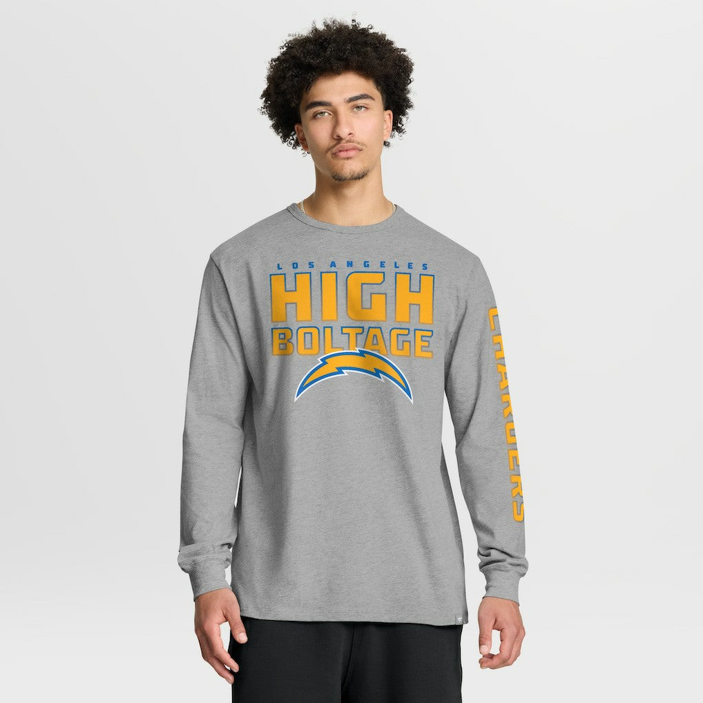 Los Angeles Chargers Hometown Sweep Legacy Long Sleeve T-Shirt - Heather Gray - Fanatics