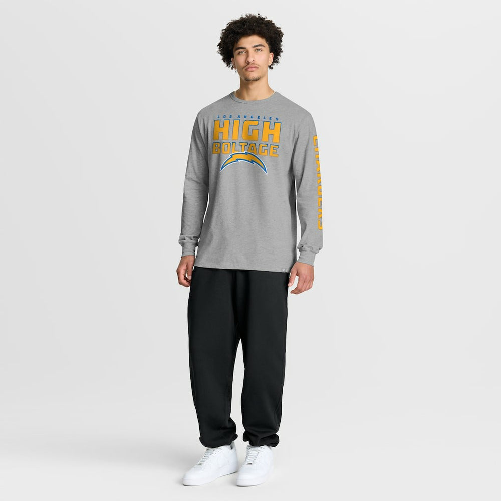 Los Angeles Chargers Hometown Sweep Legacy Long Sleeve T-Shirt - Heather Gray - Fanatics
