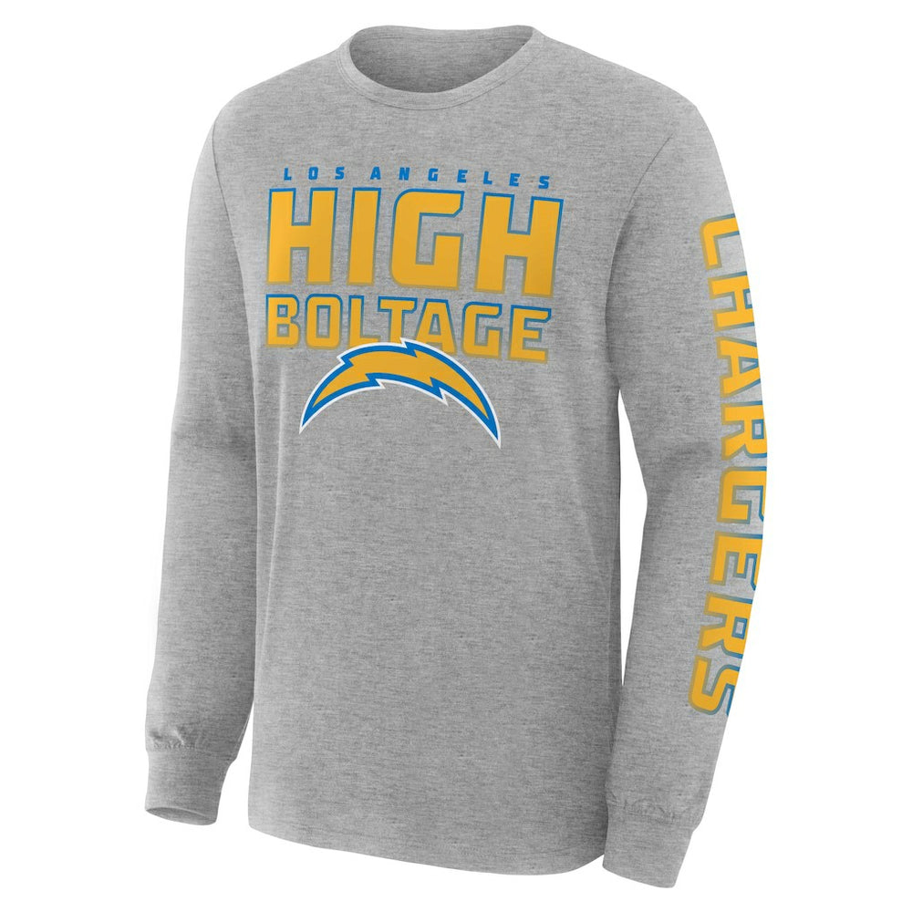 Los Angeles Chargers Hometown Sweep Legacy Long Sleeve T-Shirt - Heather Gray - Fanatics
