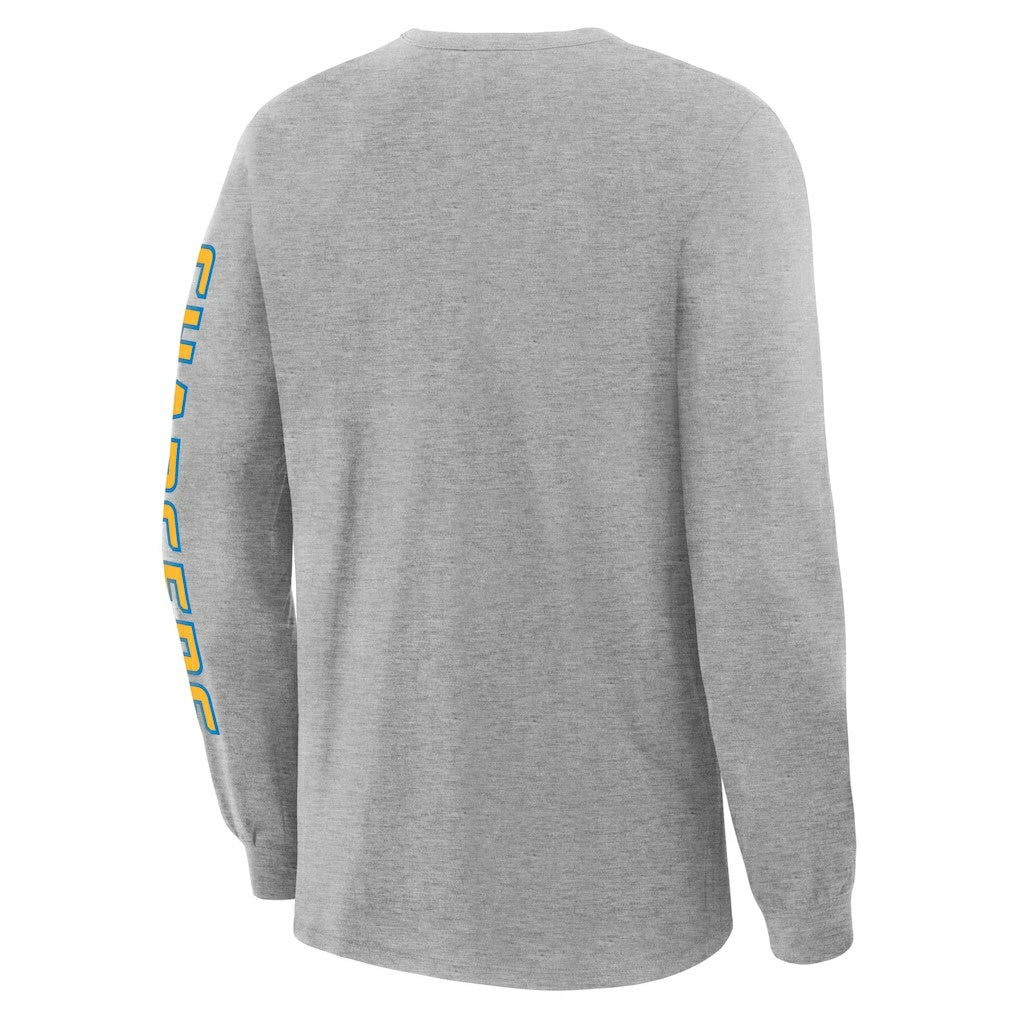Los Angeles Chargers Hometown Sweep Legacy Long Sleeve T-Shirt - Heather Gray - Fanatics