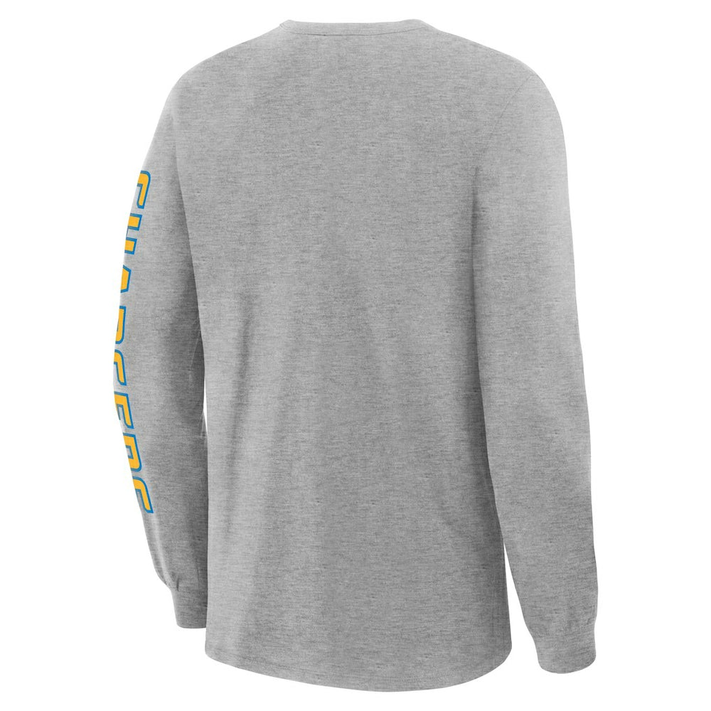 Los Angeles Chargers Hometown Sweep Legacy Long Sleeve T-Shirt - Heather Gray - Fanatics