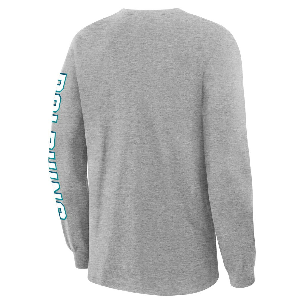 Miami Dolphins Hometown Sweep Legacy Long Sleeve T-Shirt - Heather Gray - Fanatics