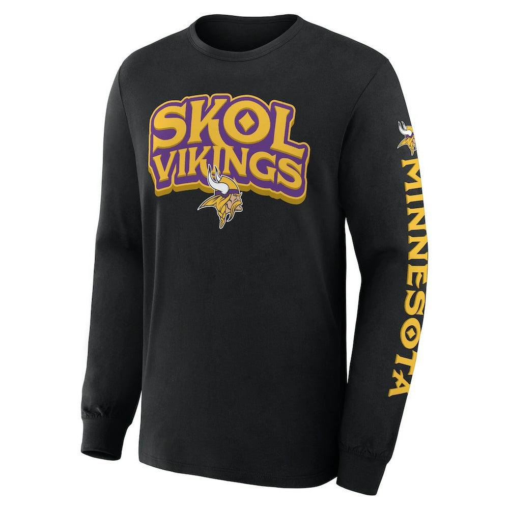 Minnesota Vikings Hometown Sweep Legacy Long Sleeve T-Shirt - Black - Fanatics
