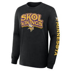 Minnesota Vikings Hometown Sweep Legacy Long Sleeve T-Shirt - Black - Fanatics