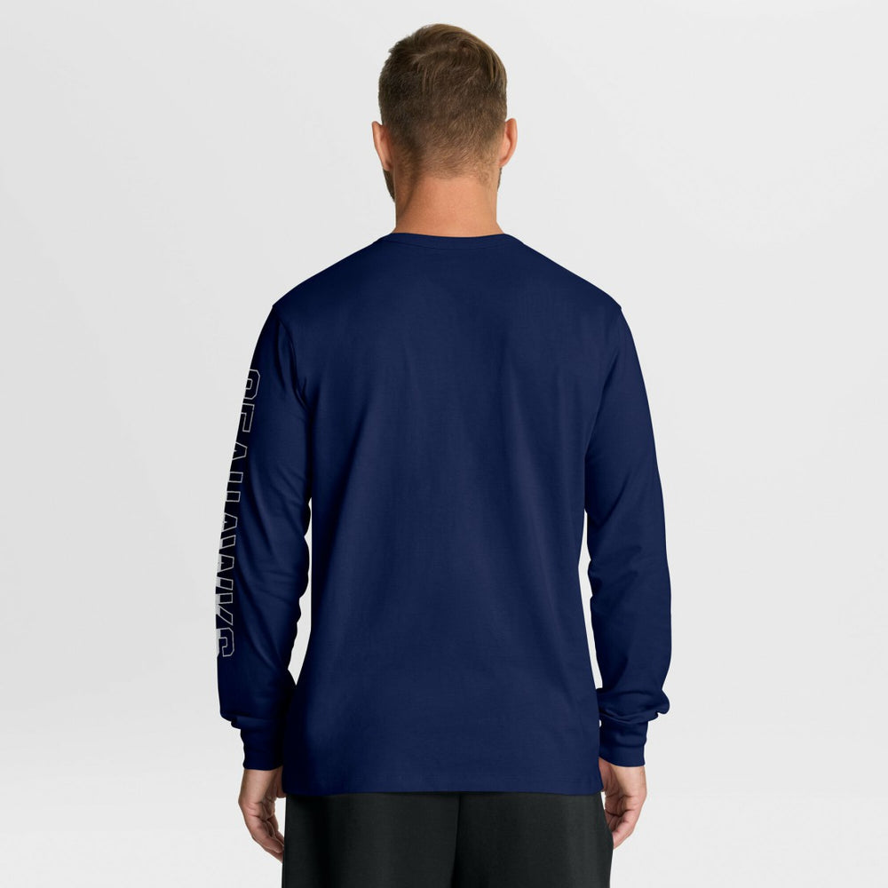 Seattle Seahawks Hometown Sweep Legacy Long Sleeve T-Shirt - College Navy - Fanatics