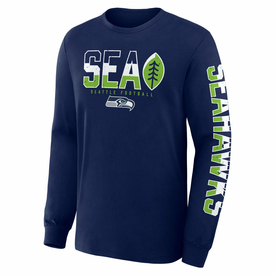 Seattle Seahawks Hometown Sweep Legacy Long Sleeve T-Shirt - College Navy - Fanatics