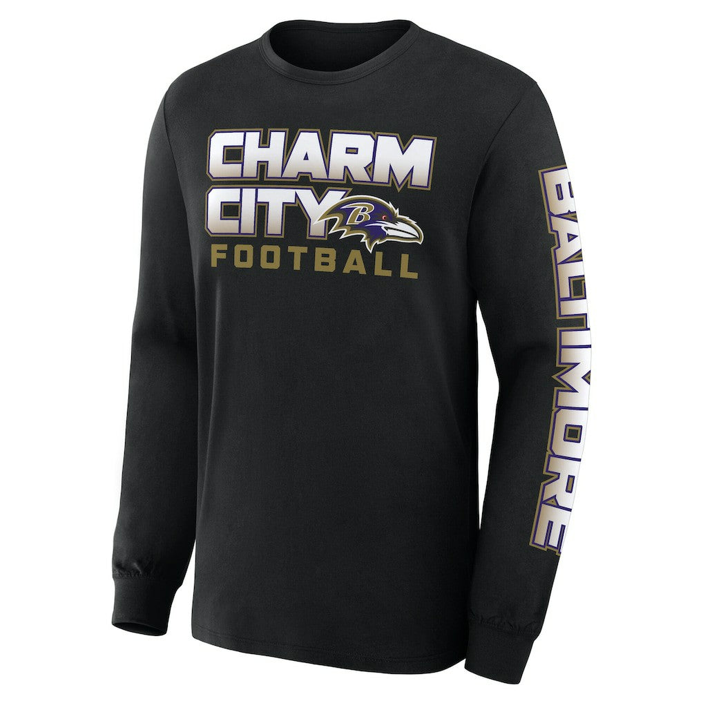 Baltimore Ravens Hometown Sweep Legacy Long Sleeve T-Shirt - Black - Fanatics