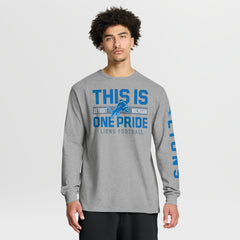 Detroit Lions Hometown Sweep Legacy Long Sleeve T-Shirt - Heather Gray - Fanatics