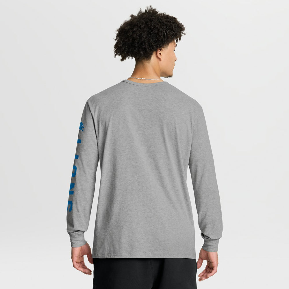 Detroit Lions Hometown Sweep Legacy Long Sleeve T-Shirt - Heather Gray - Fanatics