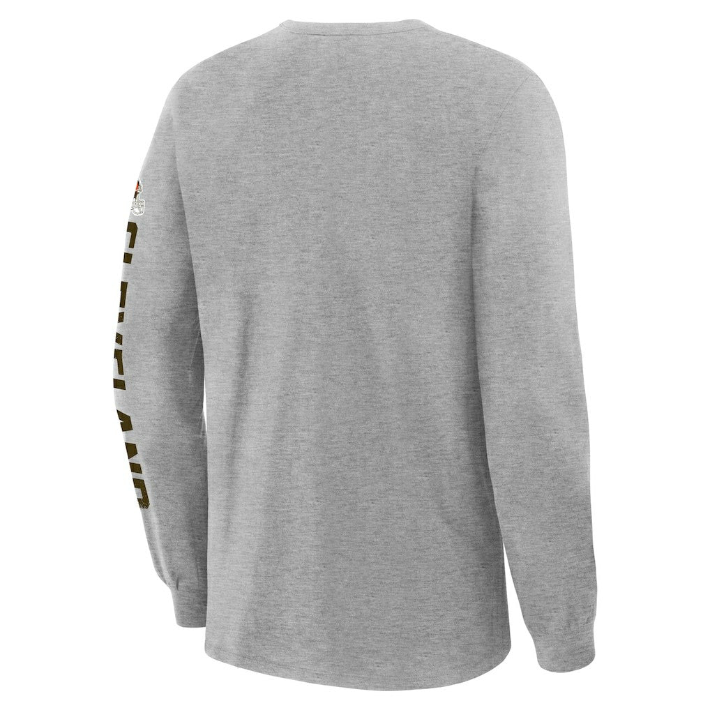 Cleveland Browns Hometown Sweep Legacy Long Sleeve T-Shirt - Heather Gray - Fanatics