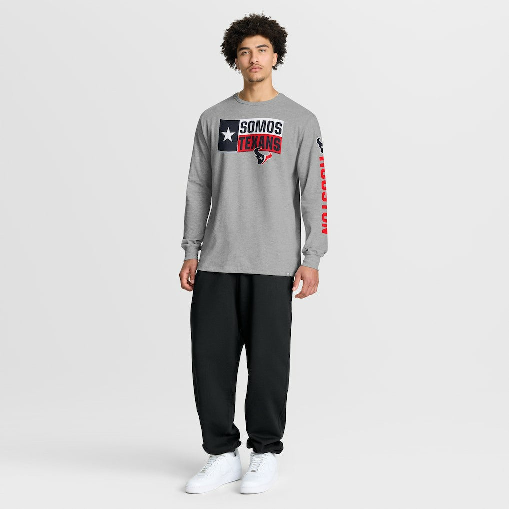 Houston Texans Hometown Sweep Legacy Long Sleeve T-Shirt - Heather Gray - Fanatics