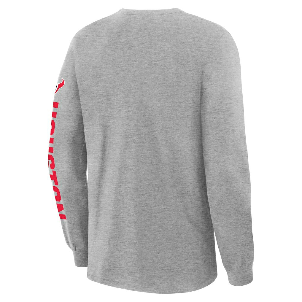 Houston Texans Hometown Sweep Legacy Long Sleeve T-Shirt - Heather Gray - Fanatics