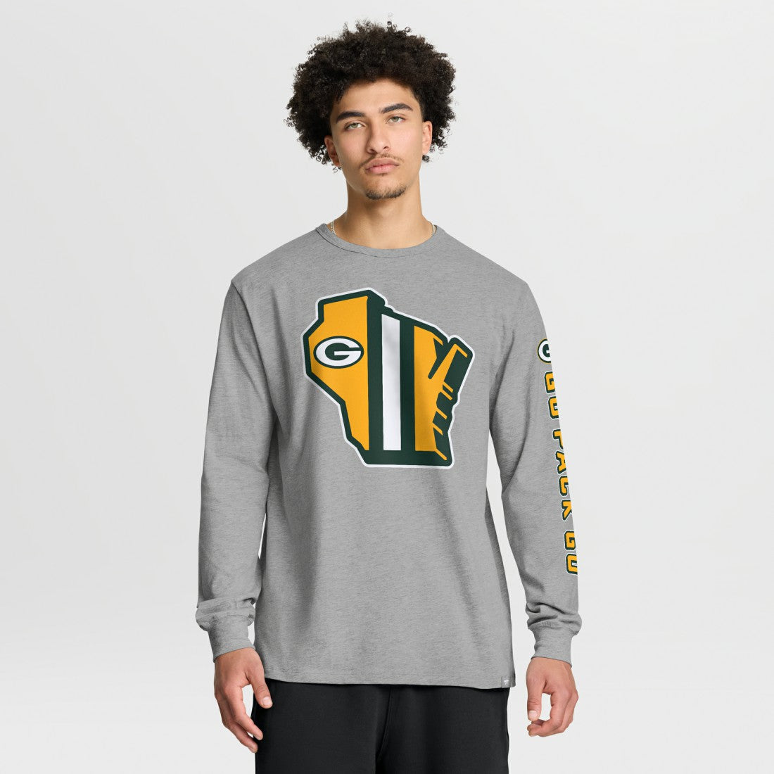 Green Bay Packers Hometown Sweep Legacy Long Sleeve T-Shirt - Heather Gray - Fanatics