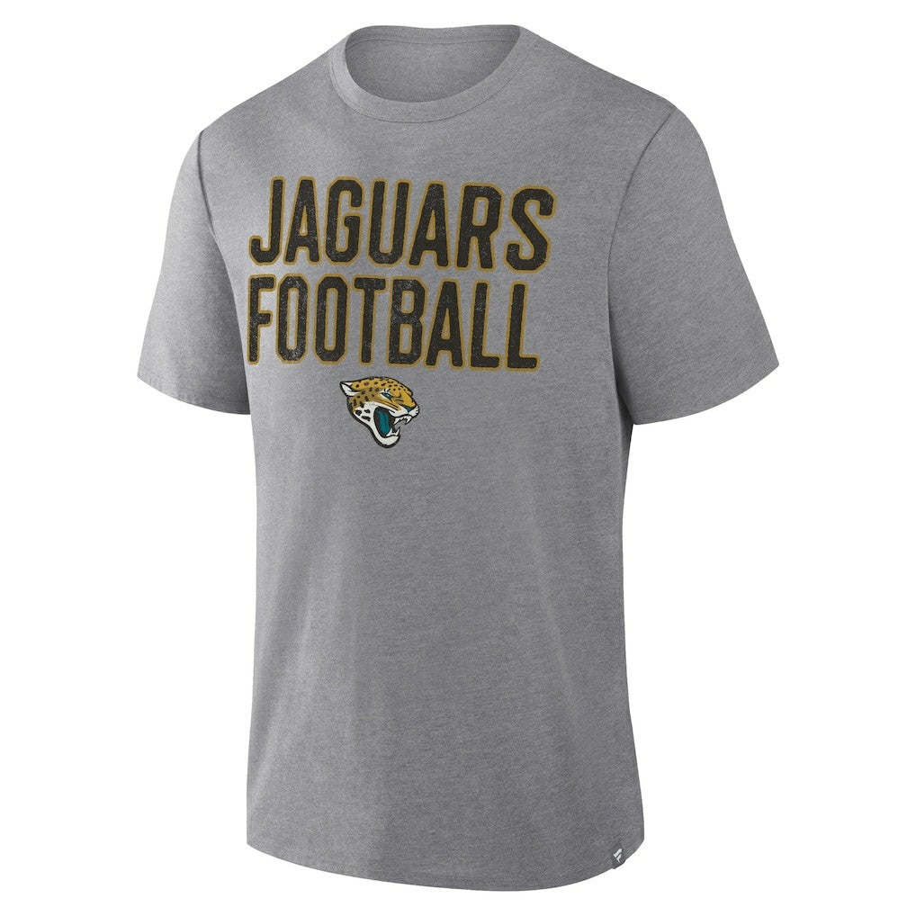 Jacksonville Jaguars First Down Tribute Tri-Blend T-Shirt - Heather Gray - Fanatics