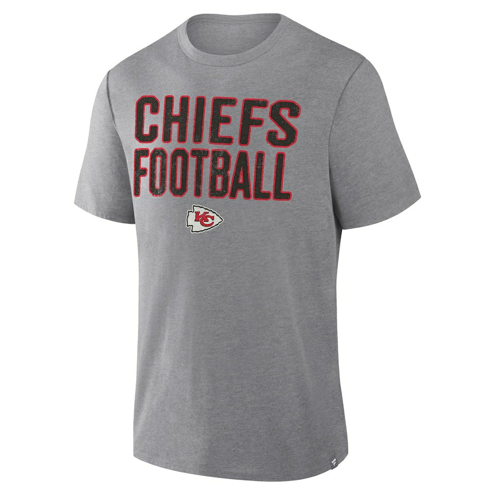 Kansas City Chiefs First Down Tribute Tri-Blend T-Shirt - Heather Gray - Fanatics