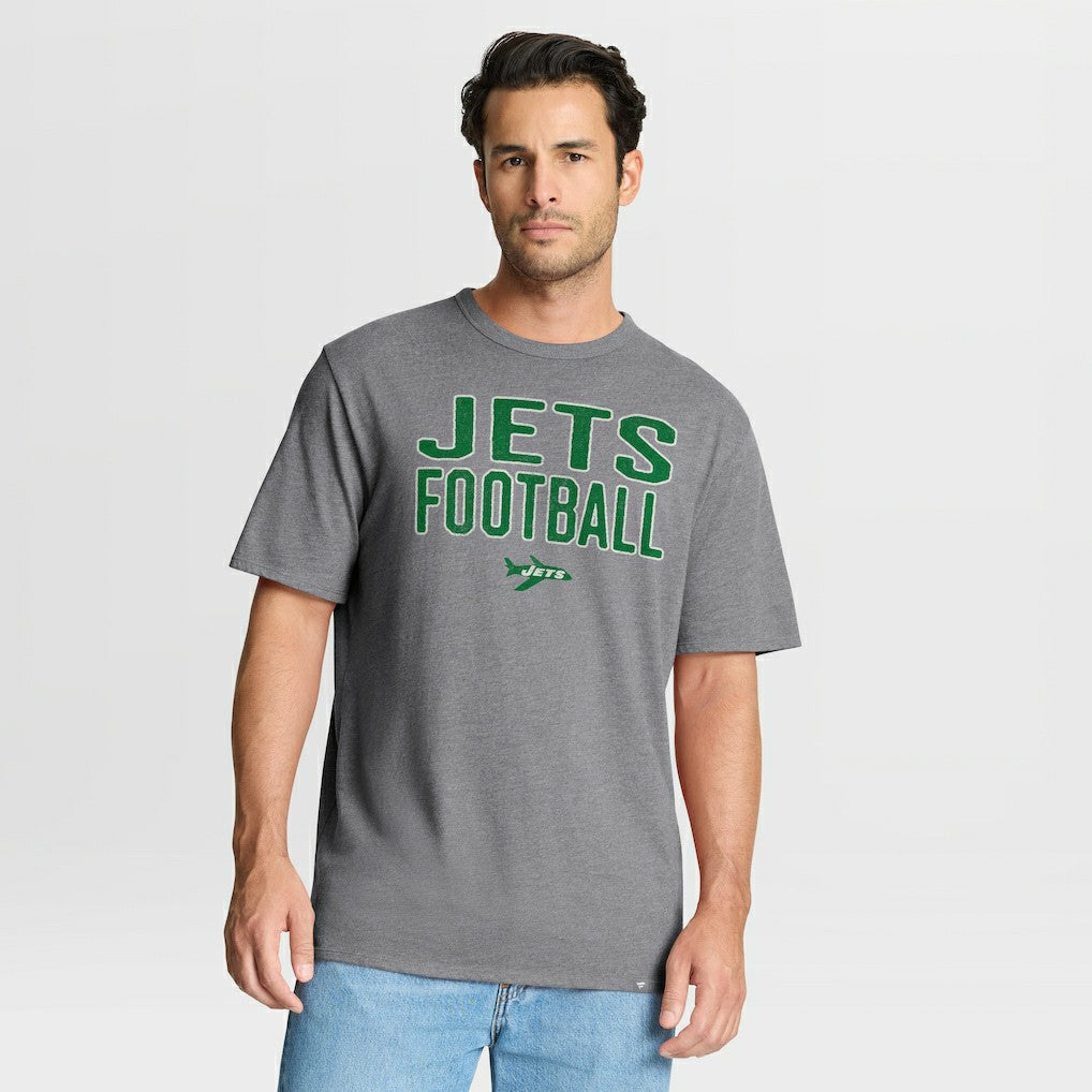 New York Jets First Down Tribute Tri-Blend T-Shirt - Heather Gray - Fanatics