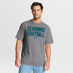 Seattle Seahawks First Down Tribute Tri-Blend T-Shirt - Heather Gray - Fanatics