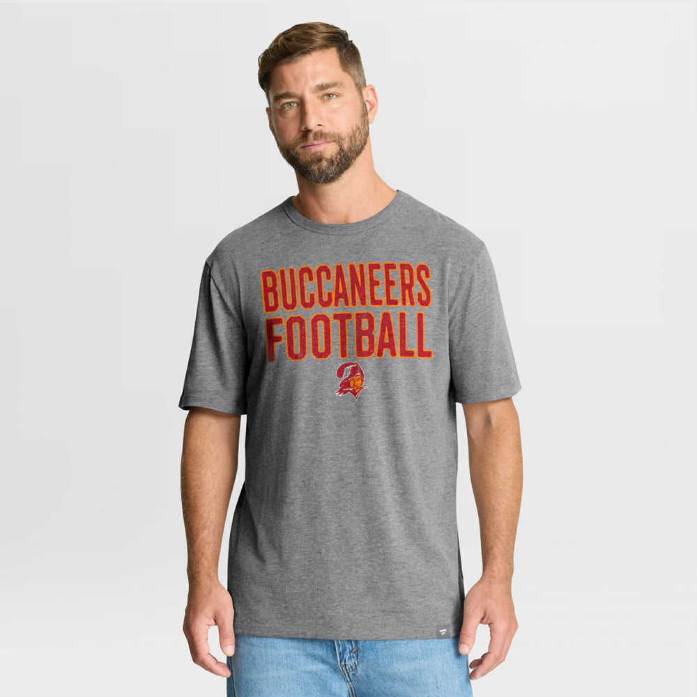 Tampa Bay Buccaneers First Down Tribute Tri-Blend T-Shirt - Heather Gray - Fanatics