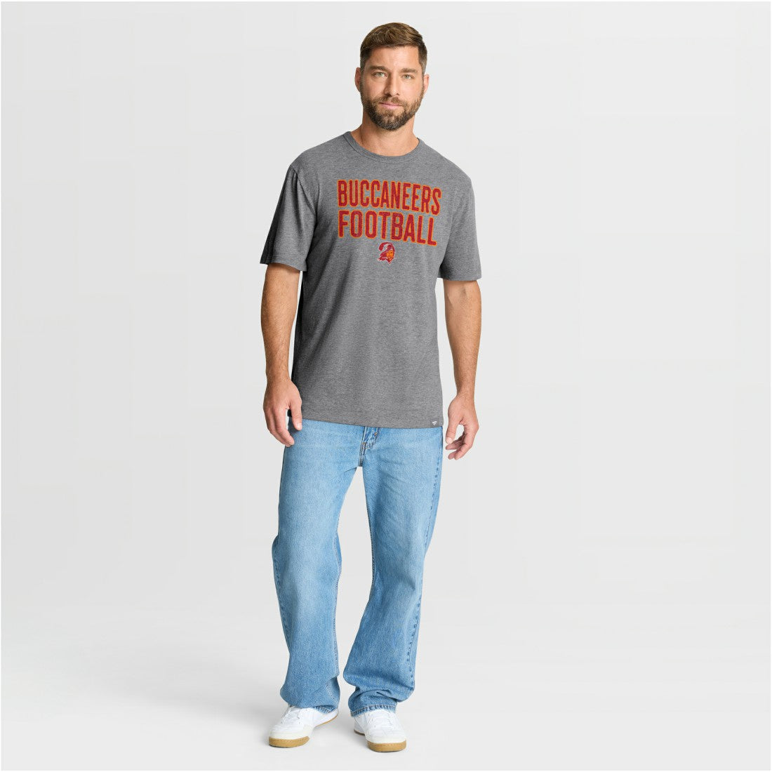 Tampa Bay Buccaneers First Down Tribute Tri-Blend T-Shirt - Heather Gray - Fanatics