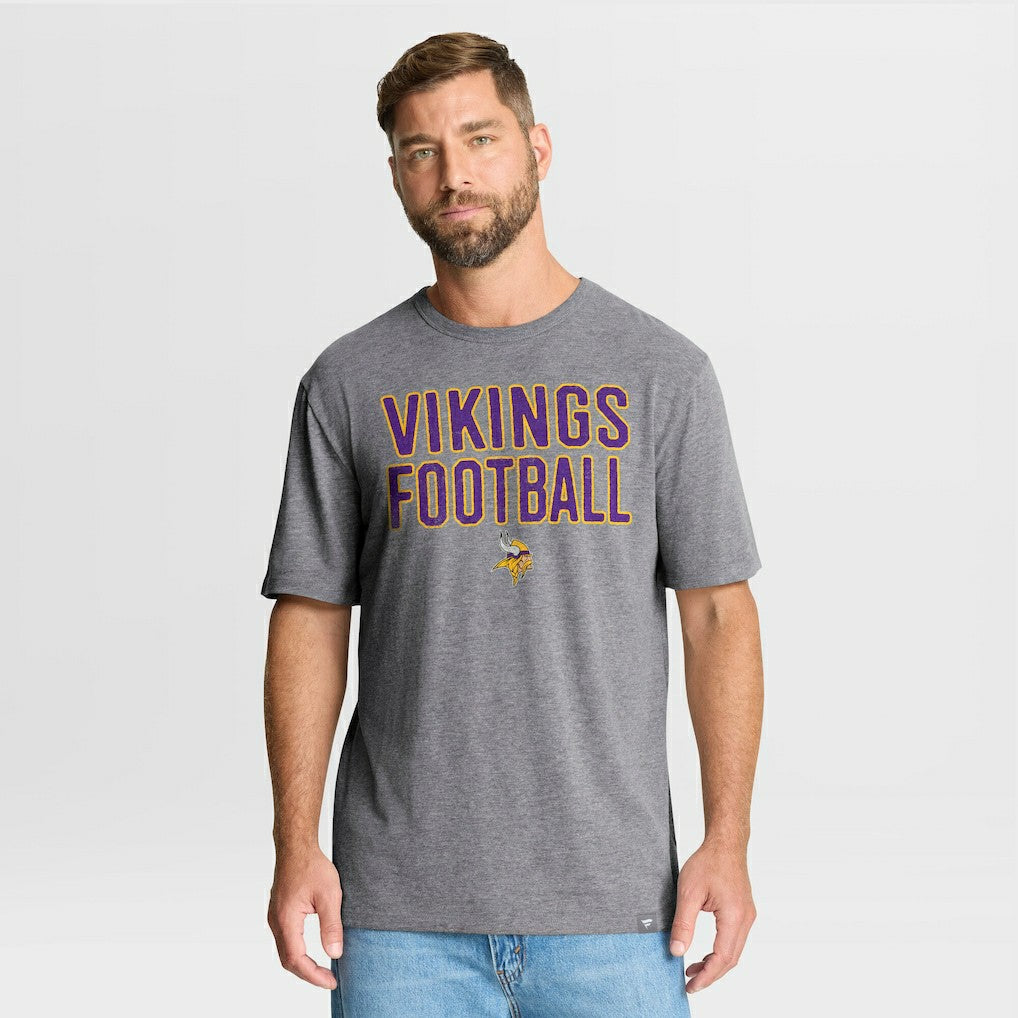 Minnesota Vikings First Down Tribute Tri-Blend T-Shirt - Heather Gray - Fanatics