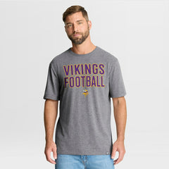 Minnesota Vikings First Down Tribute Tri-Blend T-Shirt - Heather Gray - Fanatics