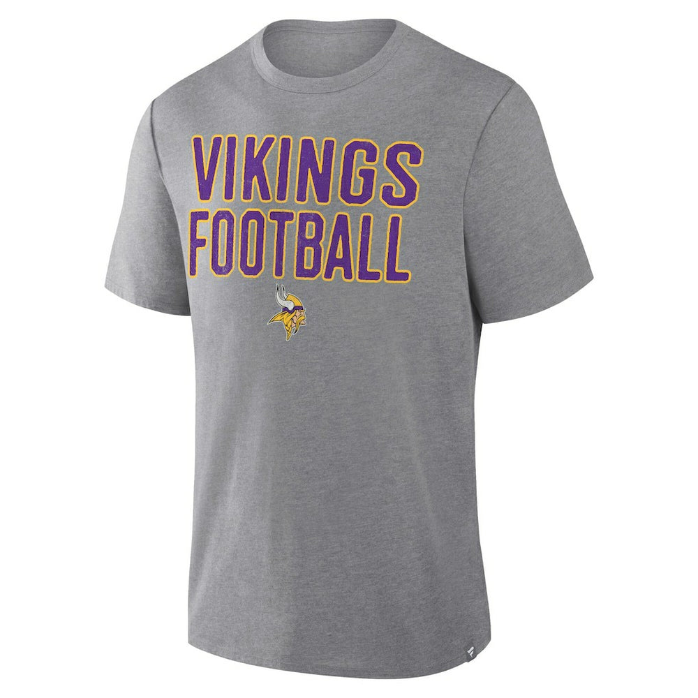 Minnesota Vikings First Down Tribute Tri-Blend T-Shirt - Heather Gray - Fanatics