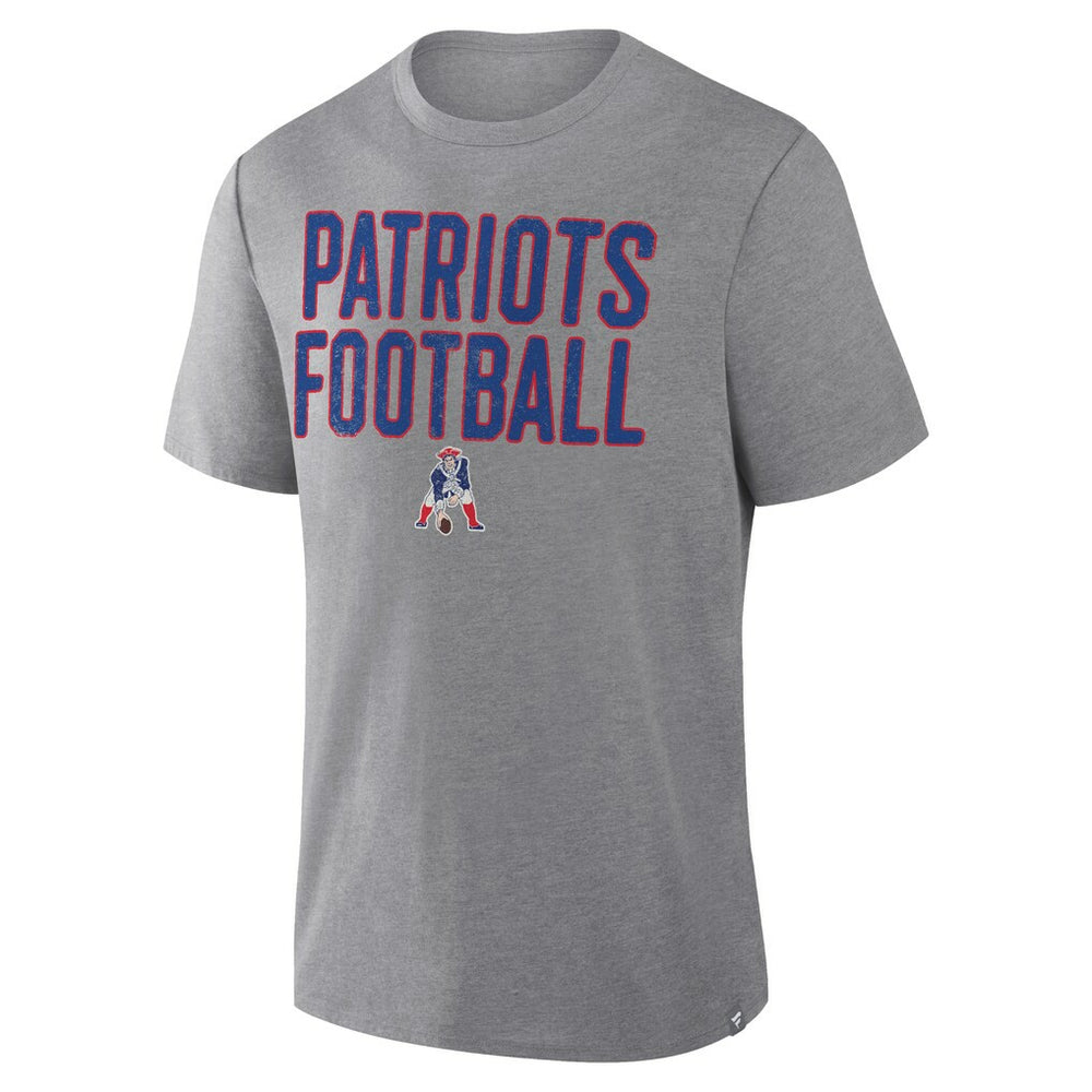 New England Patriots First Down Tribute Tri-Blend T-Shirt - Heather Gray - Fanatics