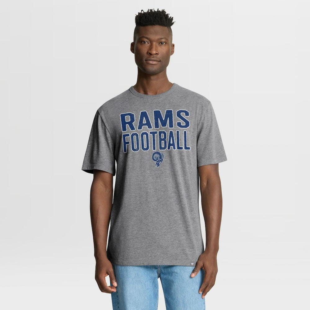 Los Angeles Rams First Down Tribute Tri-Blend T-Shirt - Heather Gray - Fanatics