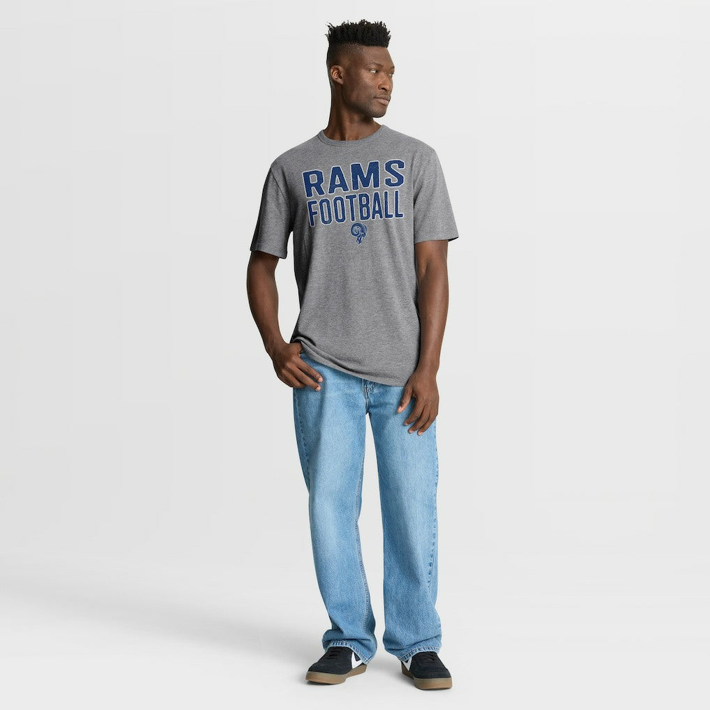 Los Angeles Rams First Down Tribute Tri-Blend T-Shirt - Heather Gray - Fanatics