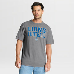 Detroit Lions First Down Tribute Tri-Blend T-Shirt - Heather Gray - Fanatics
