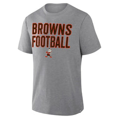 Cleveland Browns First Down Tribute Tri-Blend T-Shirt - Heather Gray - Fanatics