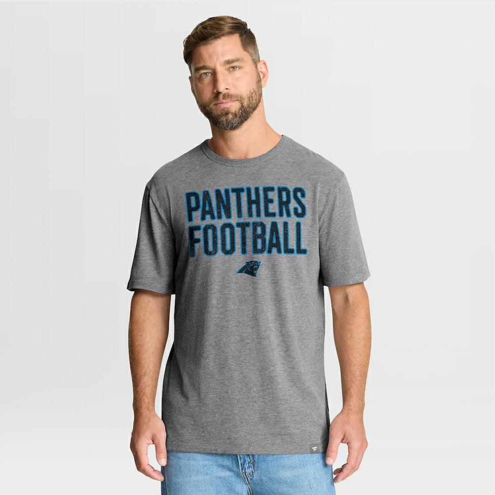 Carolina Panthers First Down Tribute Tri-Blend T-Shirt - Heather Gray - Fanatics
