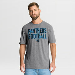 Carolina Panthers First Down Tribute Tri-Blend T-Shirt - Heather Gray - Fanatics
