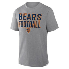 Chicago Bears First Down Tribute Tri-Blend T-Shirt - Heather Gray - Fanatics
