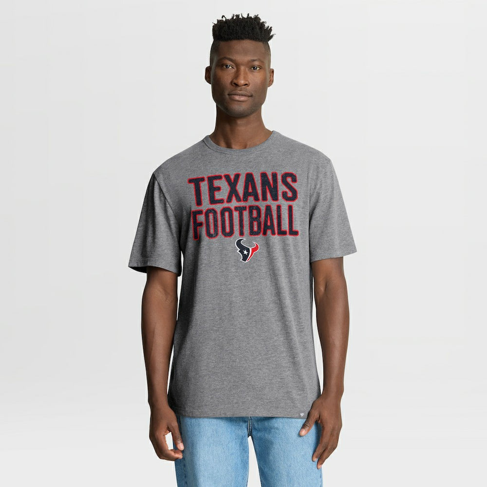 Houston Texans First Down Tribute Tri-Blend T-Shirt - Heather Gray - Fanatics