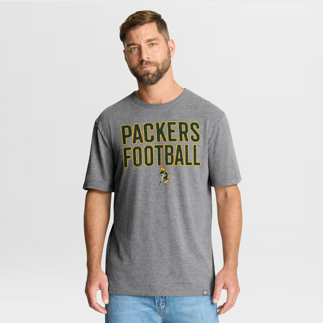 Green Bay Packers First Down Tribute Tri-Blend T-Shirt - Heather Gray - Fanatics