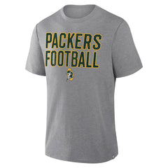Green Bay Packers First Down Tribute Tri-Blend T-Shirt - Heather Gray - Fanatics